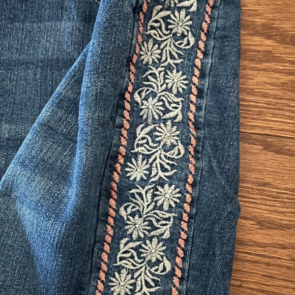 Terra & Sky Women's Plus Size Embroidered Denim Jean Short Size 18W Boho Summer - Picture 5 of 14